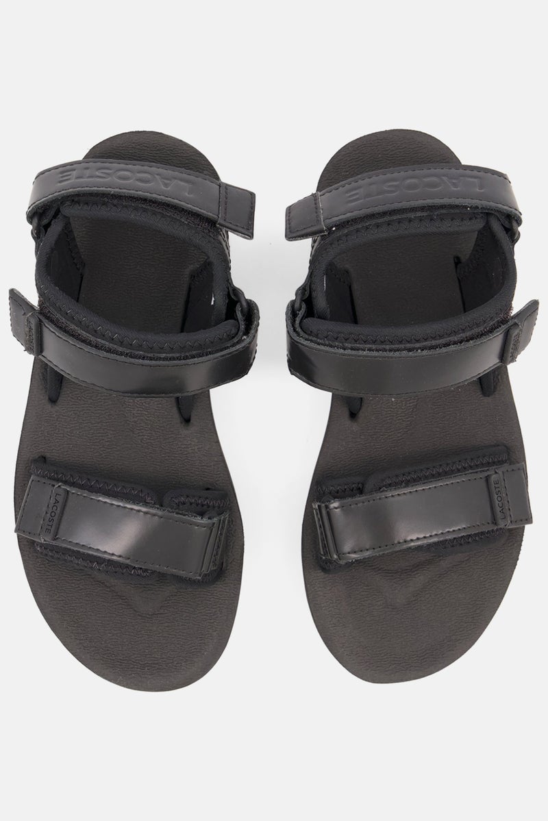 LACOSTE Women Suruga Slip On Velcro Sandals, Black - Image 4